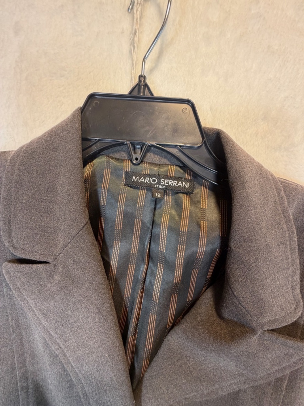 Mario Serrani Tailored Blazer Womens Size 12 Gray Business Career Classic - Picture 4 of 9
